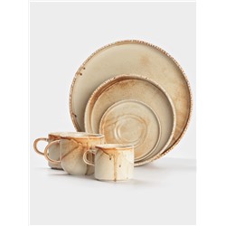 Тарелка Magistro Organic brown, d=16 см, фарфор бежевая