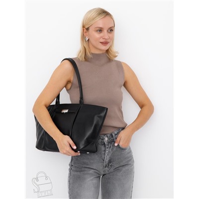 Сумка женская кожаная 1034-1MP black Polina&Eiterou