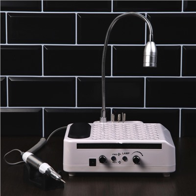 УЦЕНКА Аппарат для маникюра и педикюра Windigo LMH-04, 80 Вт, 35000 об/мин, лампа, ручка, белый 97