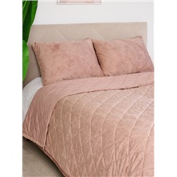 Набор покрывало и чехлы на подушку - Кристалл, цвет пудра