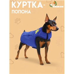Куртка - попона двусторонняя, размер S (ДС 24, ОГ 38 см, вес 4-6 см), синяя
