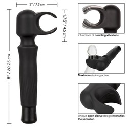 Черный вибромастурбатор Masturwand Vibrating Stroker