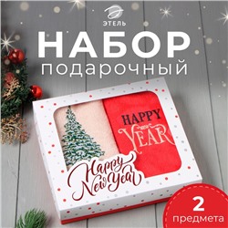 Набор полотенец «Этель. Снежная ель» 30×60 см - 2 шт., 100% хлопок, 340 г/м²