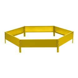 Клумба оцинкованная, d=140 см, высота бортика 15 см, жёлтая, Greengo
