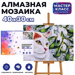Мозаика алмазная "Котёнок" 30*40см.