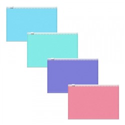 Папка на гибкой молнии С6 ZIP Fizzy Pastel ассорти 50340 ErichKrause