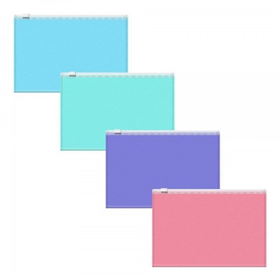 Папка на гибкой молнии С6 ZIP Fizzy Pastel ассорти 50340 ErichKrause