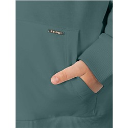 Худи на молнии из премиального футера с золотистой фурнитурой