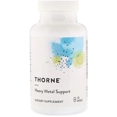 Thorne Research, Heavy Metal Support, добавка для детоксикации печени и почек, 120 капсул