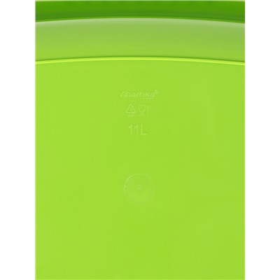 Таз хозяйственный овальный «Водолей», 11 л, пластик, салатовый