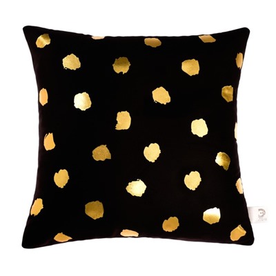 Подушка декоративная Этель «Горошек чёрный», 40×40 см, велюр, 100% п/э