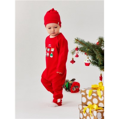 Набор (комбинезон и шапочка) «Крошка Я. Зимние котики», рост 62-68 см