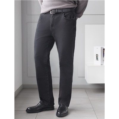 Джинсы утепленные прямые из эластичного денима с мягким флисом