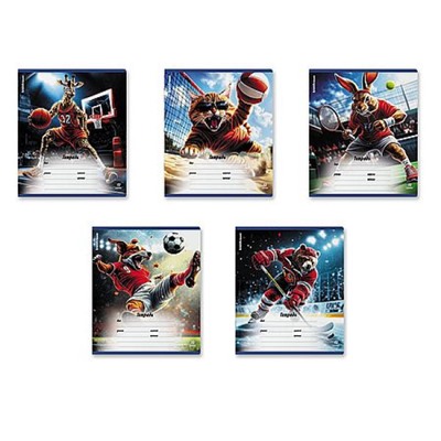 Тетрадь  12л линия "Sport Animals" MIX- ассорти 64831 ErichKrause