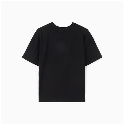 Футболка для мальчика, цвет черный, рост 140 см