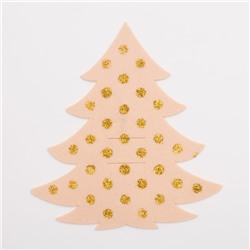 Набор конвертов для столовых приборов «Доляна. Золотая ёлка», 4 шт., бежевые, 23×35 см