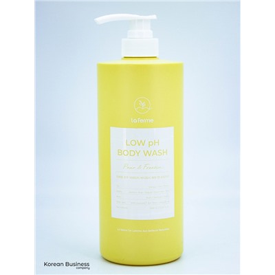 LA FERME - ГЕЛЬ ДЛЯ ДУША НИЗКОКИСЛОТНЫЙ С АРОМАТОМ ГРУШИ И ФРЕЗИИ LOW PH BODY WASH PEAR & FRESIA, 1000 МЛ