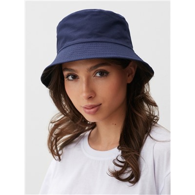 Панама двусторонняя унисекс MINAKU, цвет синий, чёрный, размер 56-58