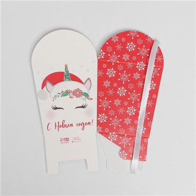 Бонбоньерка новогодняя «Единорожка», 7.5×8×7.5 см, Новый год