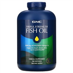 GNC, Triple Strength Fish Oil, 360 Softgels