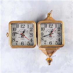 Часы настенные интерьерные «Уличный фонарь», двусторонние, на подвесе, бесшумные, плавный ход, 40×31 см