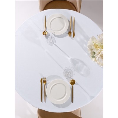 Скатерть DomoVita белая жаккард, рисунок МИКС (80% полиэстер, 20% хлопок) микрофибра 100×150