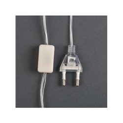 Гирлянда-нить, 4.5 м с насадками «Прищепки», IP20, прозрачная нить, 20 LED, свечение RG/RB, мигание, 220 В