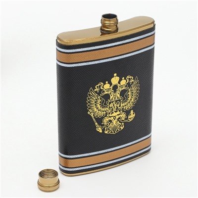 Подарочный набор «Герб»: фляжка 270 мл, 4 стопки, воронка