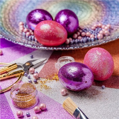 Набор для украшения яиц с жидкими красителями «Жемчужное сияние» на пасху, 11×16 см