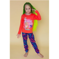 Пижама 22471 Enchantimals дл. рукав (Синий_коралл)