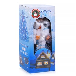 Дедушка Мороз со свечой, музыкальный 30см в коробке