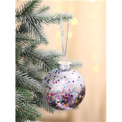 Ёлочные игрушки «Праздничное настроение», шары новогодние, набор 3 шт., d=8 см