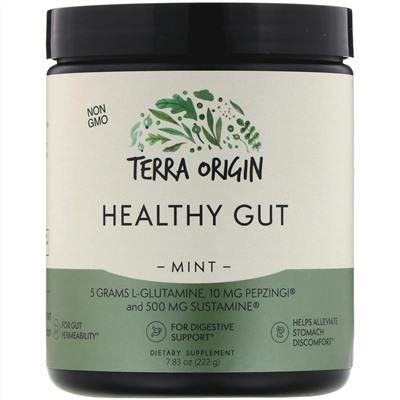 Terra Origin, добавка для нормализации функций желудочно-кишечного тракта, вкус мяты, 222 г (7,83 унции)