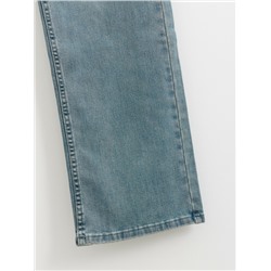 Актуальная коллекция CONTE CON-830 Синие джинсы straight ULTRA-LONG с эффектом зелёного тинта