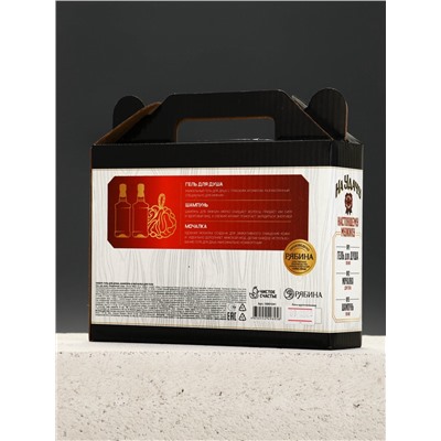 Подарочный набор мужской «На удачу», гель для душа, шампунь для волос, мочалка, Чистое счастье