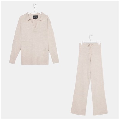 Костюм женский (джемпер, брюки) MIST, размер 44-46, бежевый