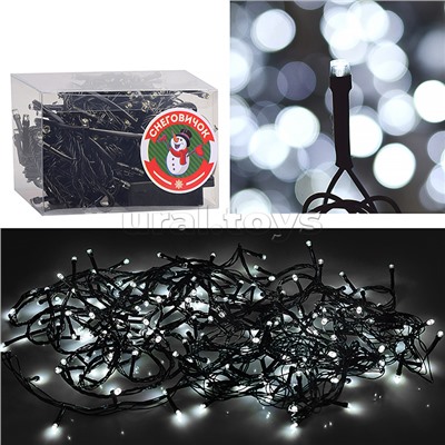 Электрогирлянда светодиодная 10 м, 200 ламп, холодный