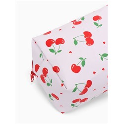 Косметичка женская «Вишенки», на молнии, с рисунком, белая