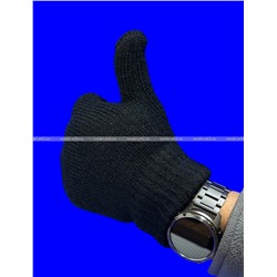 Перчатки мужские зимние толстые двойные ЧЕРНЫЕ арт. А-8