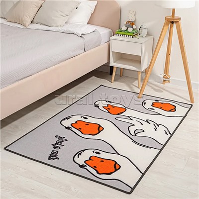 Ковер "Гусь" дет. 1х1,5 прямоугольный, светло-серый