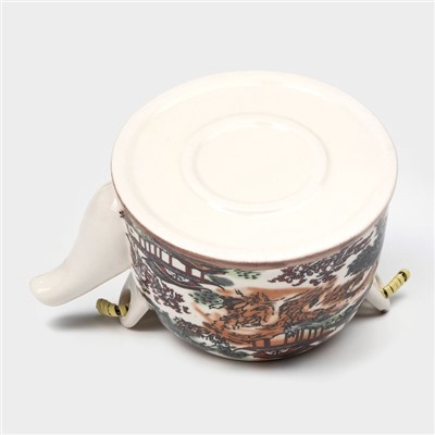 Чайник заварочный «Пейзаж», 600 мл, с металлическим ситом, керамика