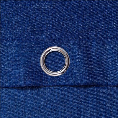 Штора портьерная «Этель. Блеск», 260×250 см, синяя