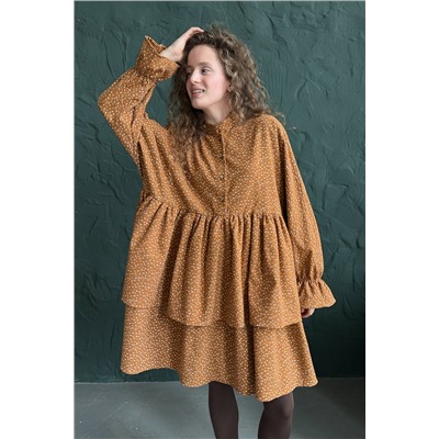 Платье женское  PUFF059/03/Коричневый, бежевый