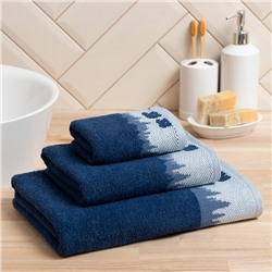 Полотенце махровое Love Life Winter dream, 50×90 см, хлопок 100%, синее