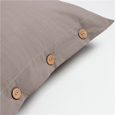 Комплект наволочек «Этель», 50×70 см, 2 шт., серый, жатый хлопок