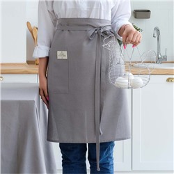 Фартук Этель ECO, цвет серый, 60×64 ±6 см, 70% хл, 30% лён, 190 г/м²