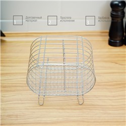 Сушилка для столовых приборов подвесная Доляна, d=1.5 см, 15×10.8×18 см, хромированная