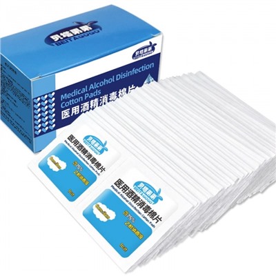 Салфетки спиртовые, 6*3 см, 100 шт