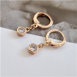 Серьги коллекция "Xuping" покрытие позолота, вставка: фианиты, Х000763900, арт.001.237