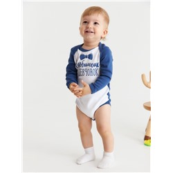 Боди для мальчика «Крошка Я. Любимчик девчонок», рост 86-92 см, белое, синее